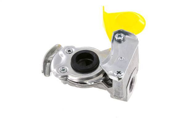 Control Yellow Aluminum Gladhand Coupling M16x1.5 Female Threads DIN 74342