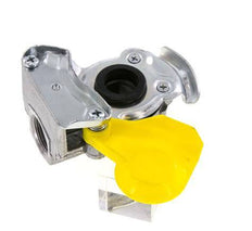 Control Yellow Aluminum Gladhand Coupling M22x1.5 Female Threads DIN 74342