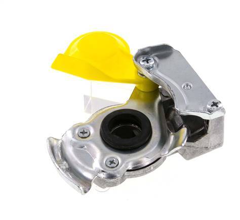 Control Yellow Aluminum Gladhand Coupling M22x1.5 Female Threads DIN 74342