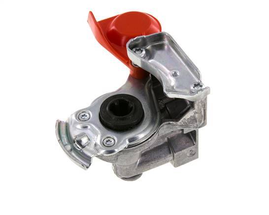 Supply Red Aluminum Gladhand Coupling 2 x M16x1.5 Female Threads DIN 74254