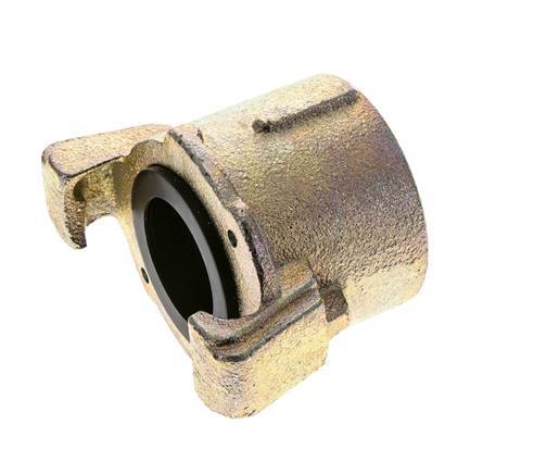 Sandblast Coupling 1 1/2'' Female Threads Malleable Cast Iron Coupling Length 62 mm