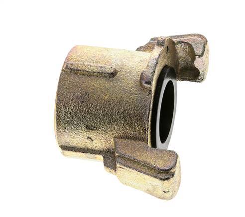 Sandblast Coupling 1 1/2'' Female Threads Malleable Cast Iron Coupling Length 62 mm
