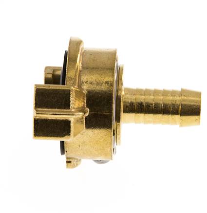 acoplamiento de latón para manguera GEKA de 13 mm (1/2'') Giratorio cuando se desacopla