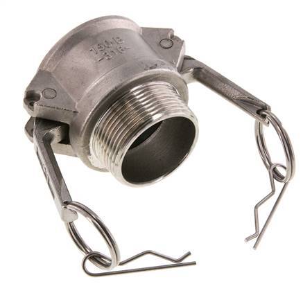 Camlock DN 40 (1 1/2'') Stainless Steel Coupling R 1 1/2'' Male Thread Type B MIL-C-27487