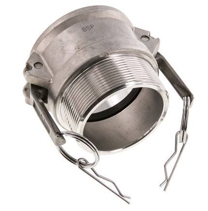 Camlock DN 60 (2 1/2'') Stainless Steel Coupling R 2 1/2'' Male Thread Type B MIL-C-27487