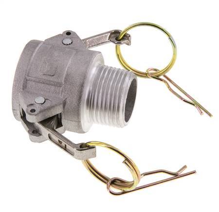 Camlock DN 25 (1'') Aluminium Coupling R 1'' Male Thread Type B MIL-C-27487