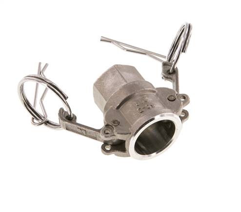 Acoplamiento de acero inoxidable Camlock DN 15 (1/2'') Rp 1/2'' Rosca Hembra Tipo D MIL-C-27487