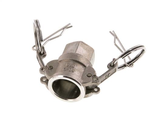 Acoplamiento de acero inoxidable Camlock DN 15 (1/2'') Rp 1/2'' Rosca Hembra Tipo D MIL-C-27487
