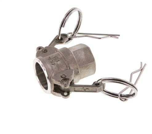 Acoplamiento de acero inoxidable Camlock DN 15 (1/2'') Rp 1/2'' Rosca Hembra Tipo D MIL-C-27487