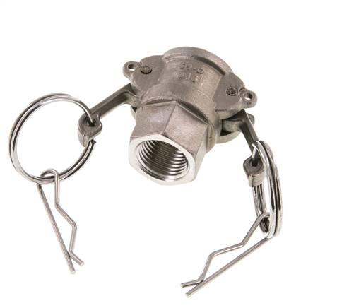 Acoplamiento de acero inoxidable Camlock DN 15 (1/2'') Rp 1/2'' Rosca Hembra Tipo D MIL-C-27487