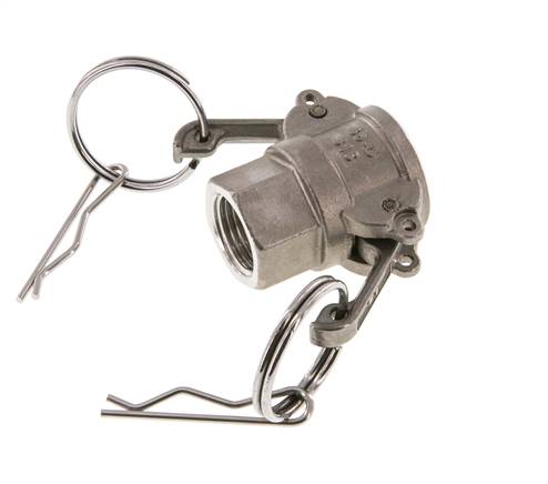 Acoplamiento de acero inoxidable Camlock DN 15 (1/2'') Rp 1/2'' Rosca Hembra Tipo D MIL-C-27487
