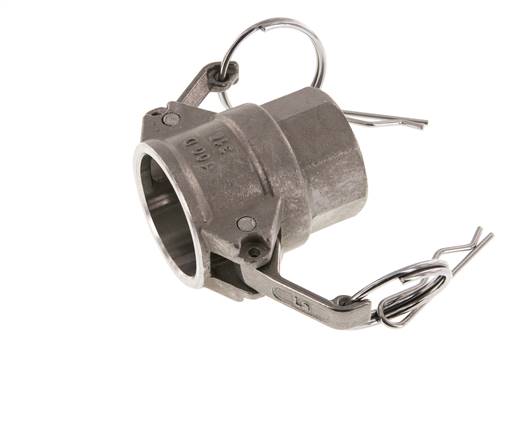 Acoplamiento de acero inoxidable Camlock DN 25 (1'') Rp 1'' Rosca Hembra Tipo D MIL-C-27487