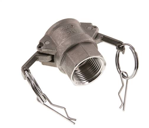 Acoplamiento de acero inoxidable Camlock DN 25 (1'') Rp 1'' Rosca Hembra Tipo D MIL-C-27487