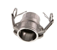 Acoplamiento de acero inoxidable Camlock DN 32 (1 1/4'') Rp 1 1/4'' Rosca Hembra Tipo D MIL-C-27487