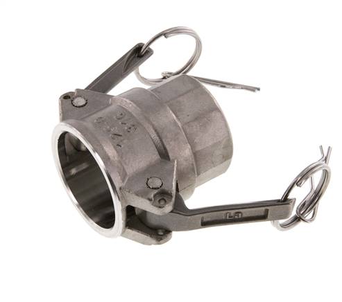 Acoplamiento de acero inoxidable Camlock DN 32 (1 1/4'') Rp 1 1/4'' Rosca Hembra Tipo D MIL-C-27487