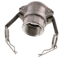 Acoplamiento de acero inoxidable Camlock DN 32 (1 1/4'') Rp 1 1/4'' Rosca Hembra Tipo D MIL-C-27487