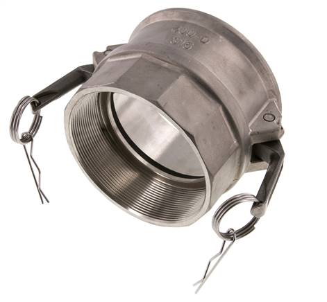 Acoplamiento de acero inoxidable Camlock DN 140 (6'') Rp 6'' Rosca Hembra Tipo D MIL-C-27487