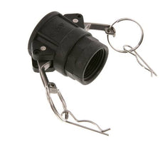 Acoplamiento de polipropileno Camlock DN 25 (1'') Rp 1'' Hembra Tipo D MIL-C-27487