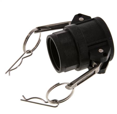 Acoplamiento de polipropileno Camlock DN 32 (1 1/4'') Rp 1 1/4'' Hembra Tipo D MIL-C-27487