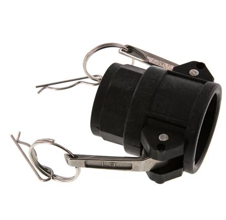 Acoplamiento de polipropileno Camlock DN 32 (1 1/4'') Rp 1 1/4'' Hembra Tipo D MIL-C-27487