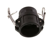 Acoplamiento de polipropileno Camlock DN 40 (1 1/2'') Rp 1 1/4'' Rosca hembra Tipo D MIL-C-27487