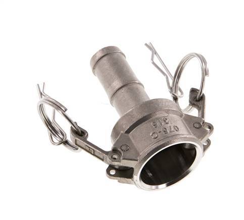 Camlock DN 20 (3/4'') Stainless Steel Coupling Hose Pillar (19 mm) Type C MIL-C-27487