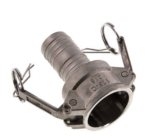 Camlock DN 32 (1 1/4'') Stainless Steel Coupling Hose Pillar (32 mm) Type C MIL-C-27487