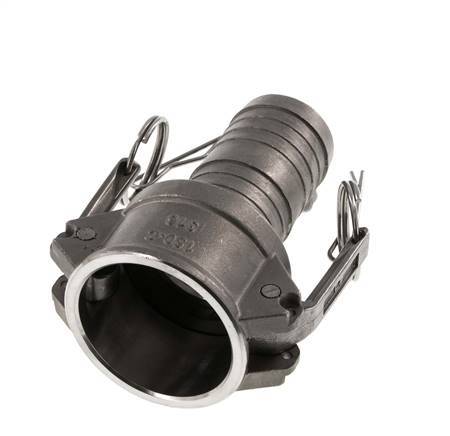 Camlock DN 40 (1 1/2'') Stainless Steel Coupling Hose Pillar (38 mm) Type C MIL-C-27487