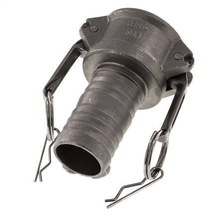 Camlock DN 40 (1 1/2'') Stainless Steel Coupling Hose Pillar (38 mm) Type C MIL-C-27487