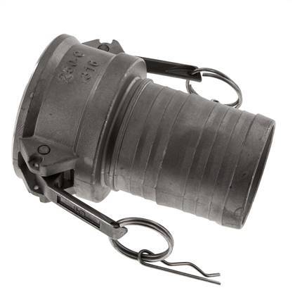 Camlock DN 60 (2 1/2'') Stainless Steel Coupling Hose Pillar (63 mm) Type C MIL-C-27487