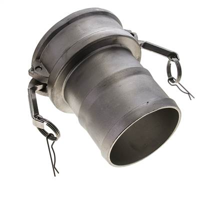 Acoplamiento de acero inoxidable Camlock DN 90 (4'') Pilar de manguera (100 mm) Tipo C MIL-C-27487