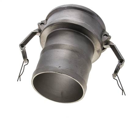 Acoplamiento de acero inoxidable Camlock DN 90 (4'') Pilar de manguera (100 mm) Tipo C MIL-C-27487
