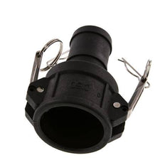 Acoplamiento de polipropileno Camlock DN 40 (1 1/2'') Pilar de manguera (38 mm) Tipo C MIL-C-27487