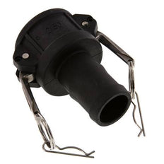 Acoplamiento de polipropileno Camlock DN 40 (1 1/2'') Pilar de manguera (38 mm) Tipo C MIL-C-27487