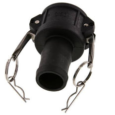 Acoplamiento de polipropileno Camlock DN 40 (1 1/2'') Pilar de manguera (38 mm) Tipo C MIL-C-27487