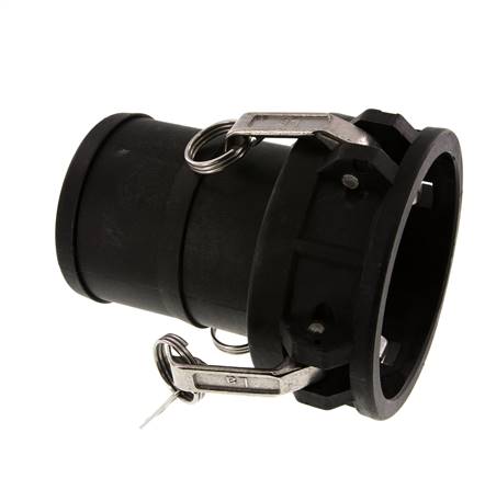 Acoplamiento de polipropileno Camlock DN 90 (4'') Pilar de manguera (100 mm) Tipo C MIL-C-27487