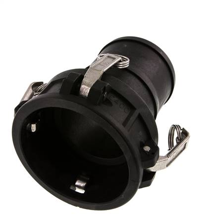 Acoplamiento de polipropileno Camlock DN 90 (4'') Pilar de manguera (100 mm) Tipo C MIL-C-27487
