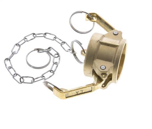 Camlock DN 32 (1 1/4'') Brass Coupling End Cap Type DC MIL-C-27487
