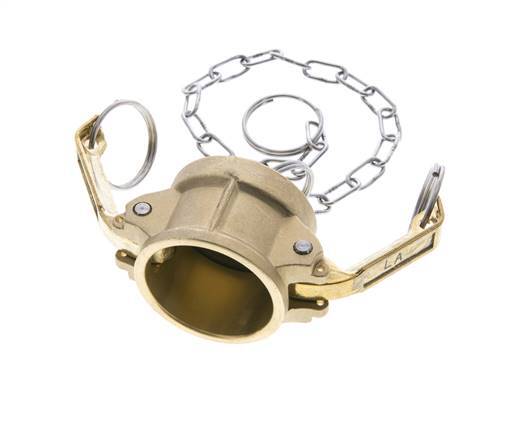 Camlock DN 32 (1 1/4'') Brass Coupling End Cap Type DC MIL-C-27487