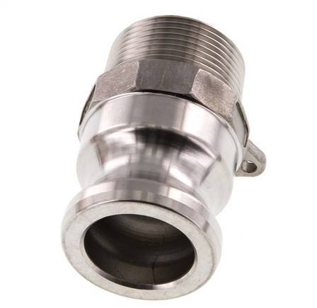 Camlock DN 32 (1 1/4'') Stainless Steel Coupling R 1 1/4'' Male Thread Type F MIL-C-27487