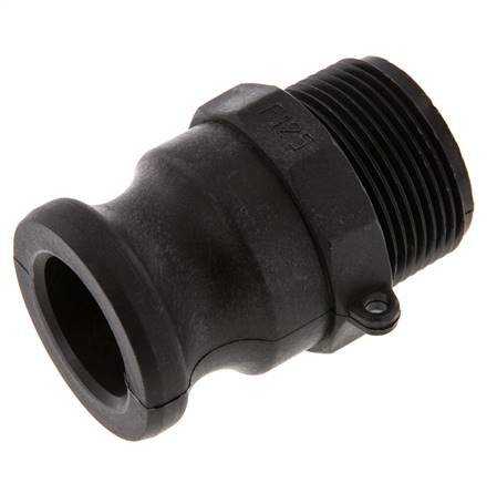 Camlock DN 32 (1 1/4'') Polypropylene Coupling R 1 1/4'' Male Thread Type F MIL-C-27487