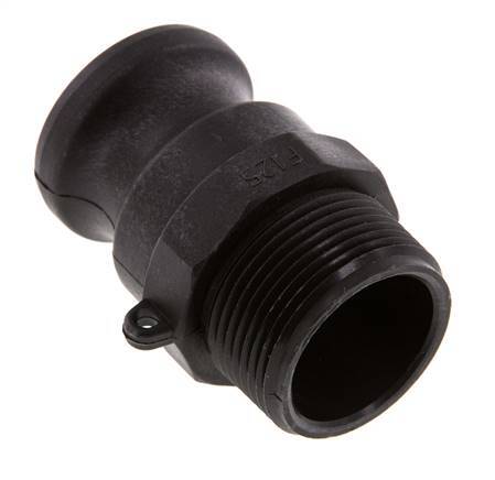 Camlock DN 32 (1 1/4'') Polypropylene Coupling R 1 1/4'' Male Thread Type F MIL-C-27487