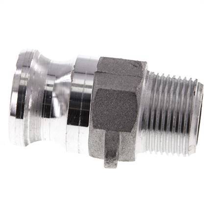 Camlock DN 20 (3/4'') Aluminium Coupling R 3/4'' Male Thread Type F MIL-C-27487