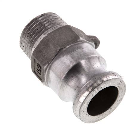 Camlock DN 25 (1'') Aluminium Coupling R 1'' Male Thread Type F MIL-C-27487
