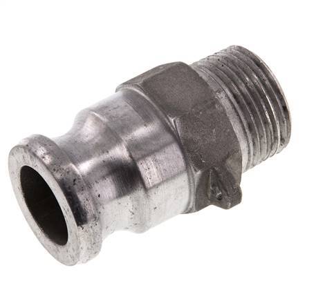Camlock DN 25 (1'') Aluminium Coupling R 1'' Male Thread Type F MIL-C-27487