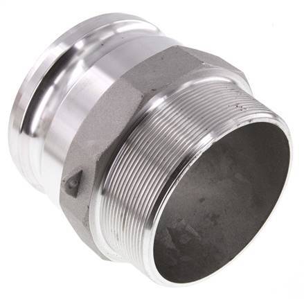 Camlock DN 90 (4'') Aluminium Coupling R 4'' Male Thread Type F MIL-C-27487