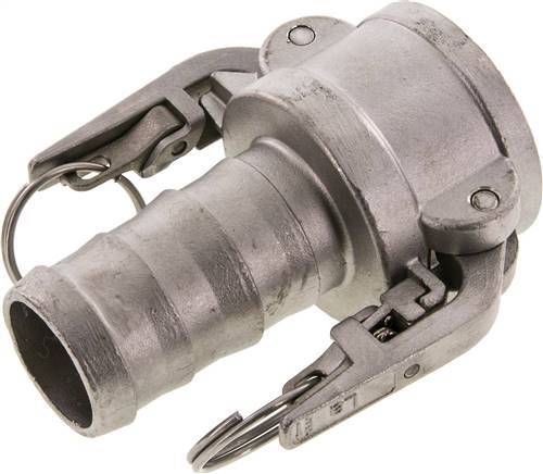 Camlock DN 40 (1 1/2'') Stainless Steel Safety Coupling Hose Pillar (38 mm) Type C MIL-C-27487