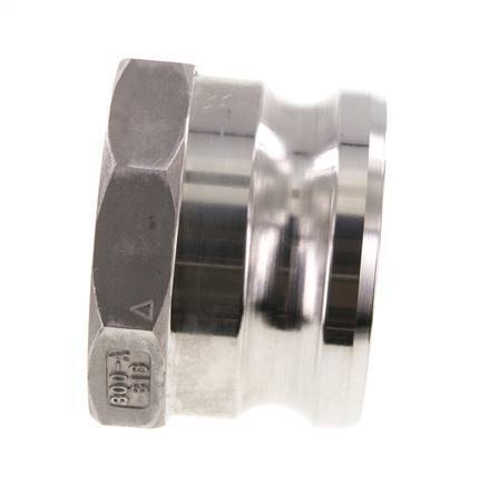 Camlock DN 75 (3'') Stainless Steel Coupling G 3'' Female Thread Type A EN 14420-7 (DIN 2828)