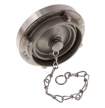 75-B (89 mm) Stainless Steel Cap for Storz Coupling