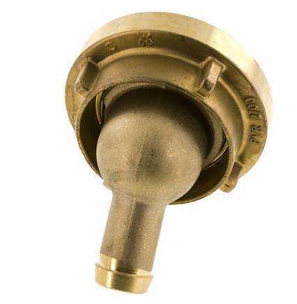 52-C (66 mm) Brass Storz Coupling 25 mm Hose Pillar Rotatable 50-deg